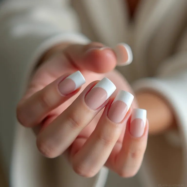 Francesinha inovadora com ponta matte em unhas nude.