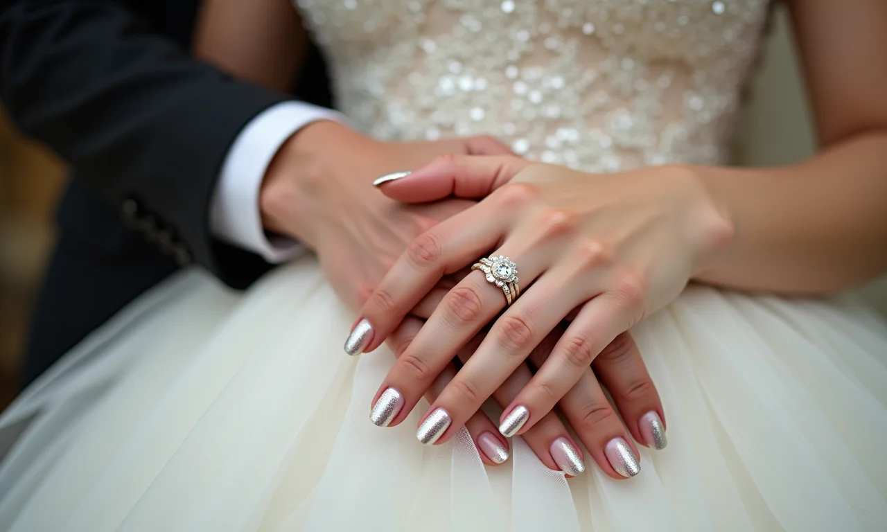 Francesinha metalizada para noiva, brilho e sofisticação.