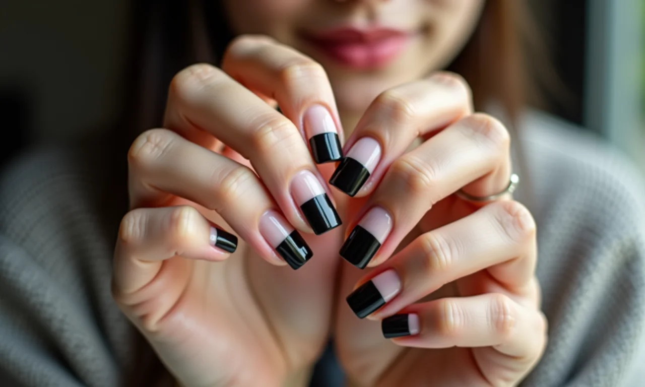 Francesinha preta elegante e moderna.