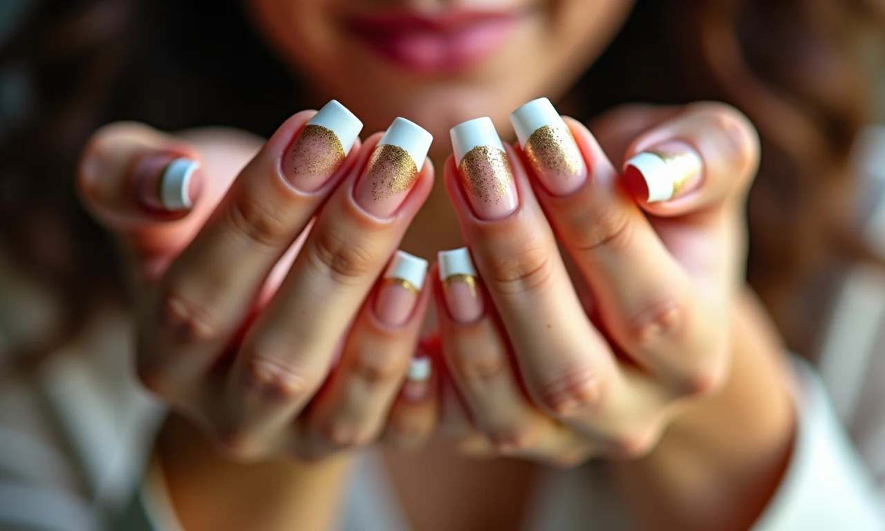 Francesinha repaginada com detalhes em glitter dourado.