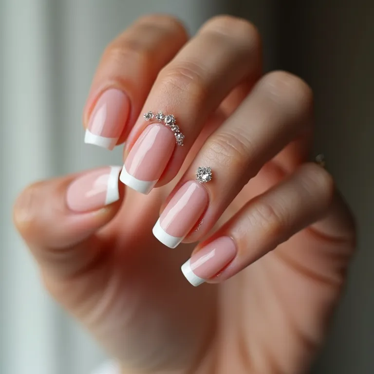 Francesinha repaginada com glitter delicado em unhas femininas.