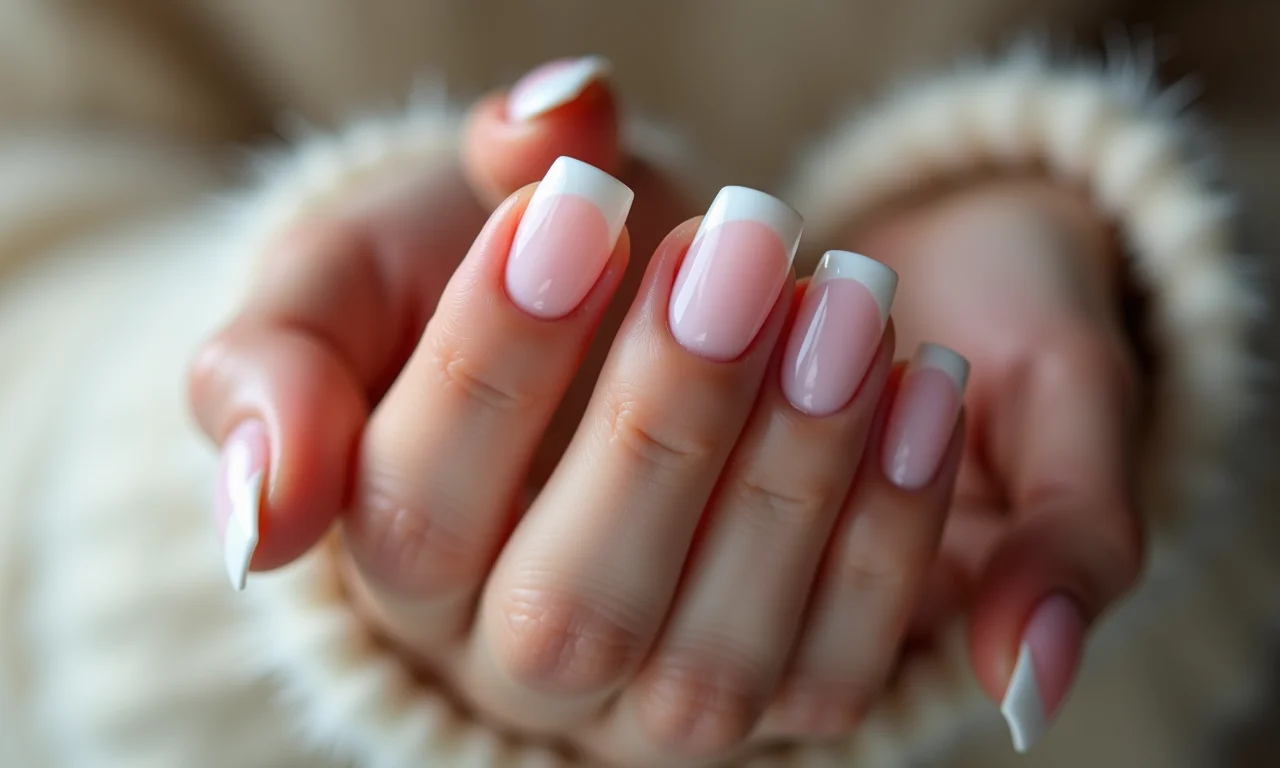 Francesinha repaginada em unhas de fibra de vidro.