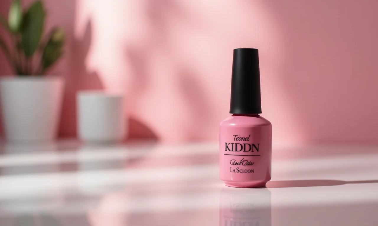 Frasco de top coat para unhas de gel.