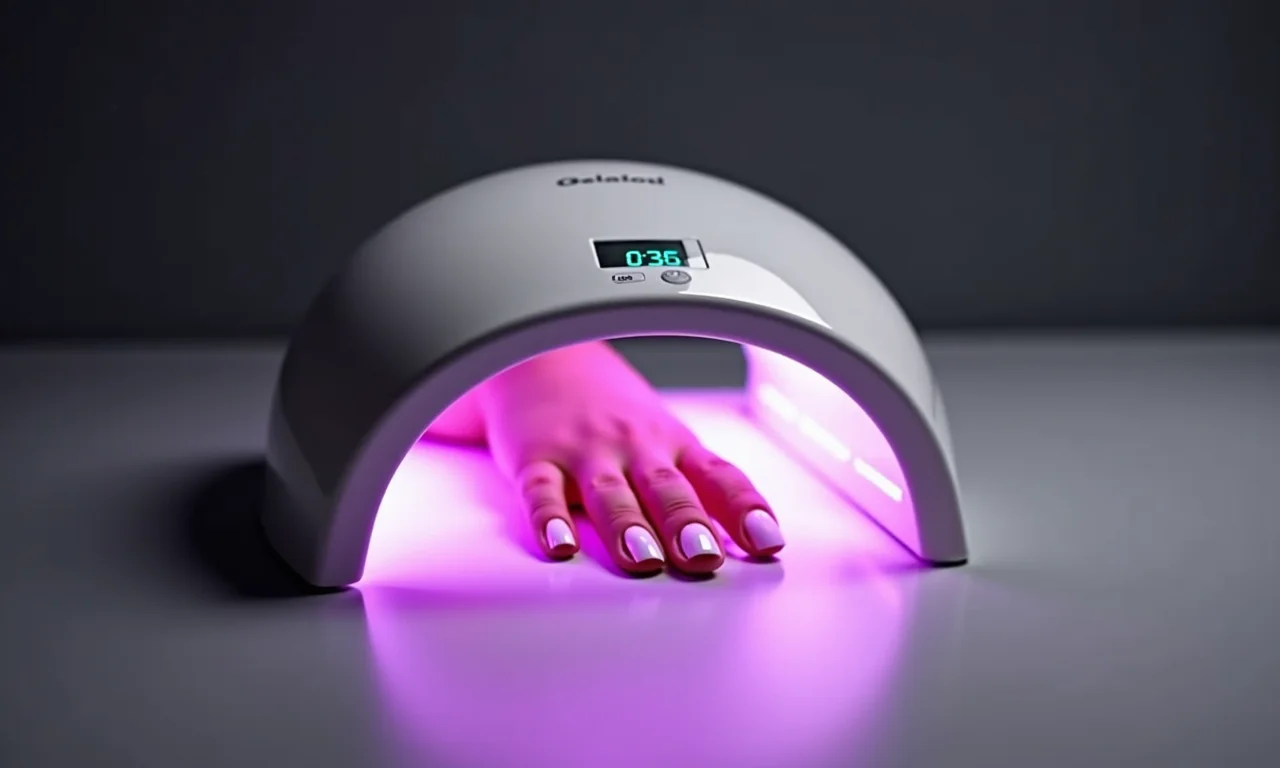 Função timer em máquina de unha de gel para controle preciso.