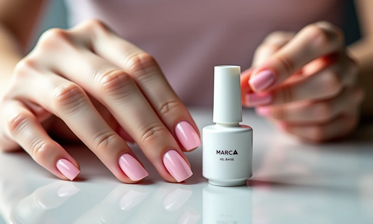 Gel base Marca X para unhas de fibra de vidro.