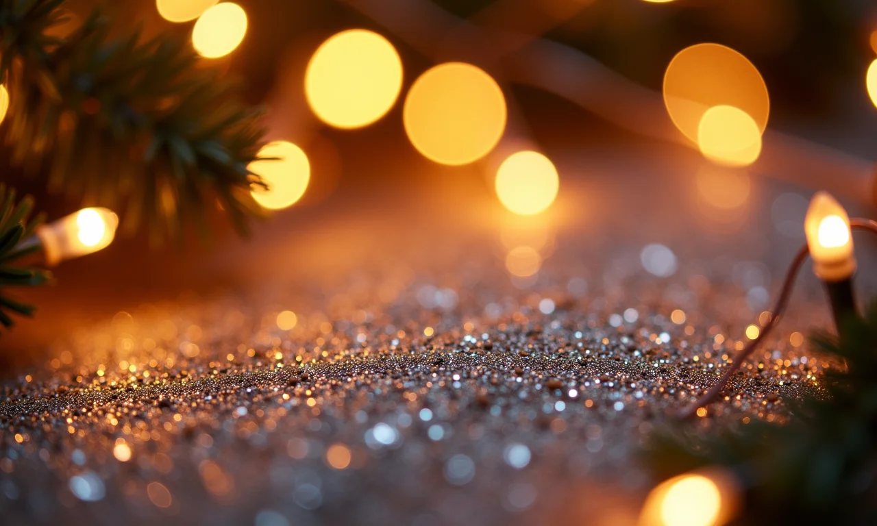 Glitter Vefic Transparente com luzes de Natal.