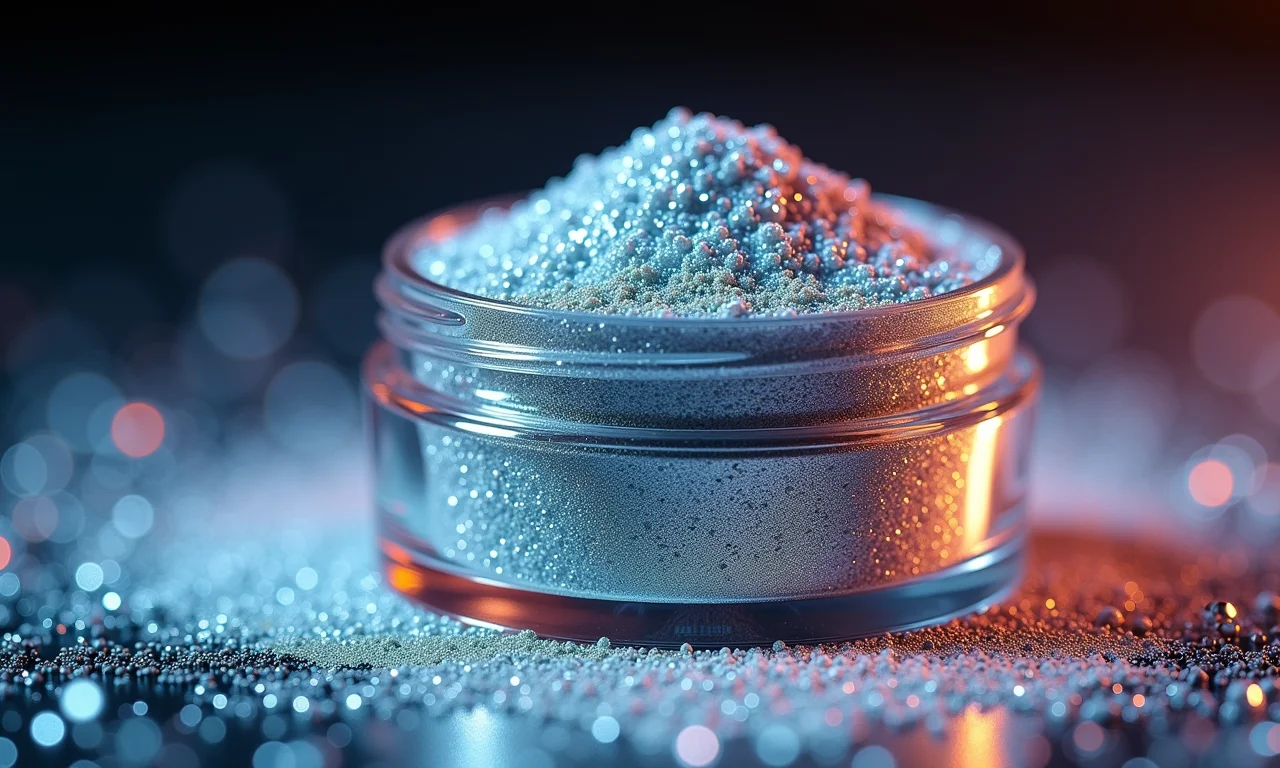 Glitter Vult prata holográfico para unhas.