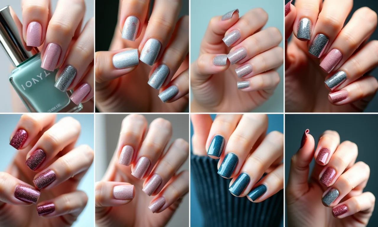 Inspirações de desenhos para unhas com tinta de tecido.