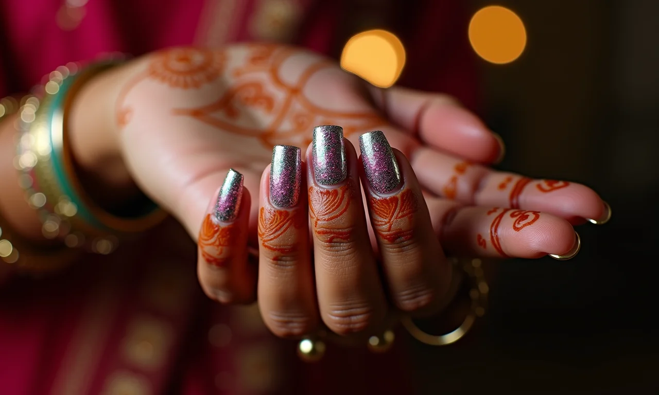 Mandala brilhante com glitter.