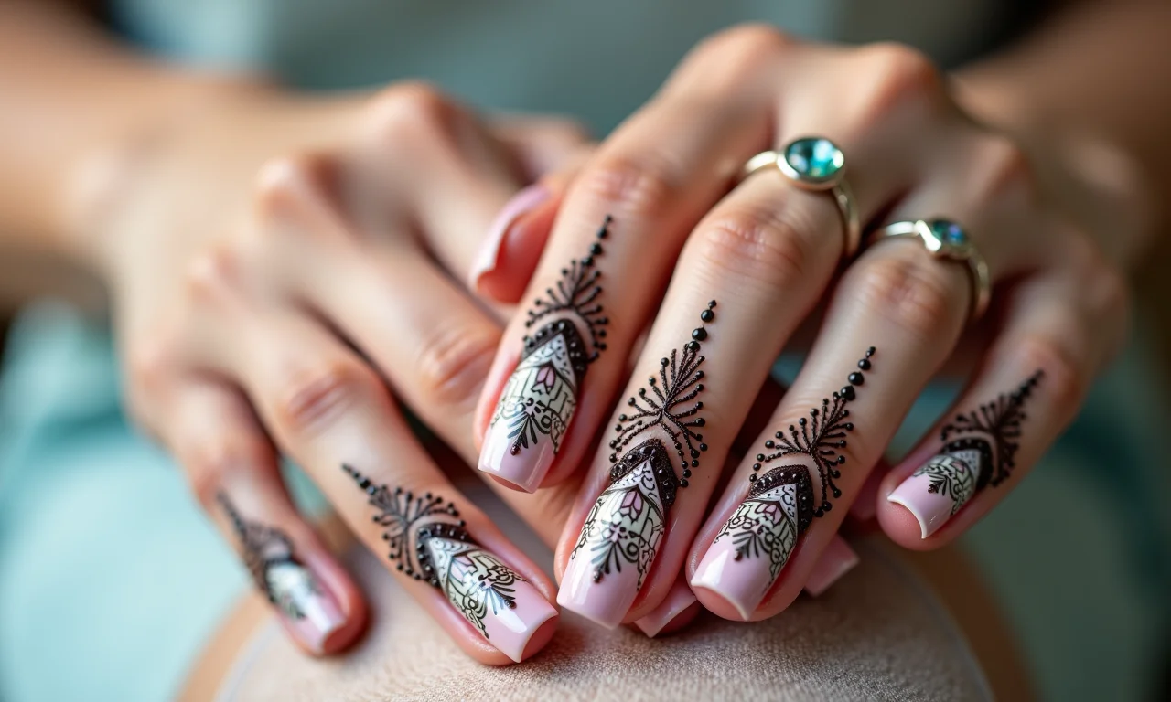 Mandala luxuosa com pedrarias.