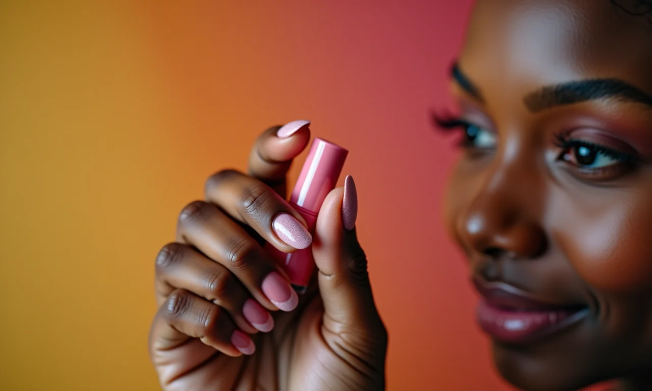 Mão escolhendo a cor ideal de esmalte Impala.