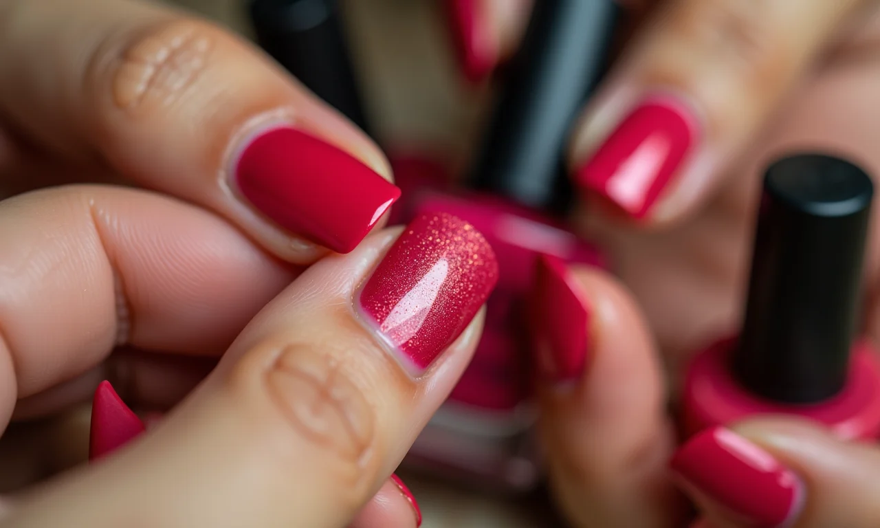 Mãos diversas aplicando esmaltes Risqué de diferentes cores.