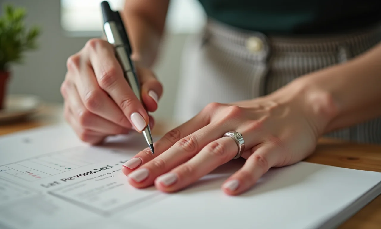 Mãos femininas com esmalte bem conservado em tarefas diárias.