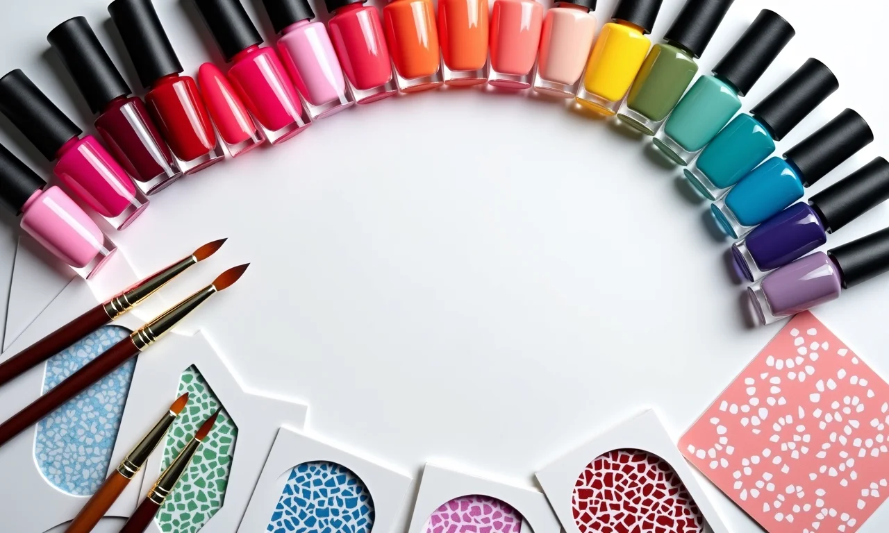 Materiais essenciais para unhas decoradas mosaico.