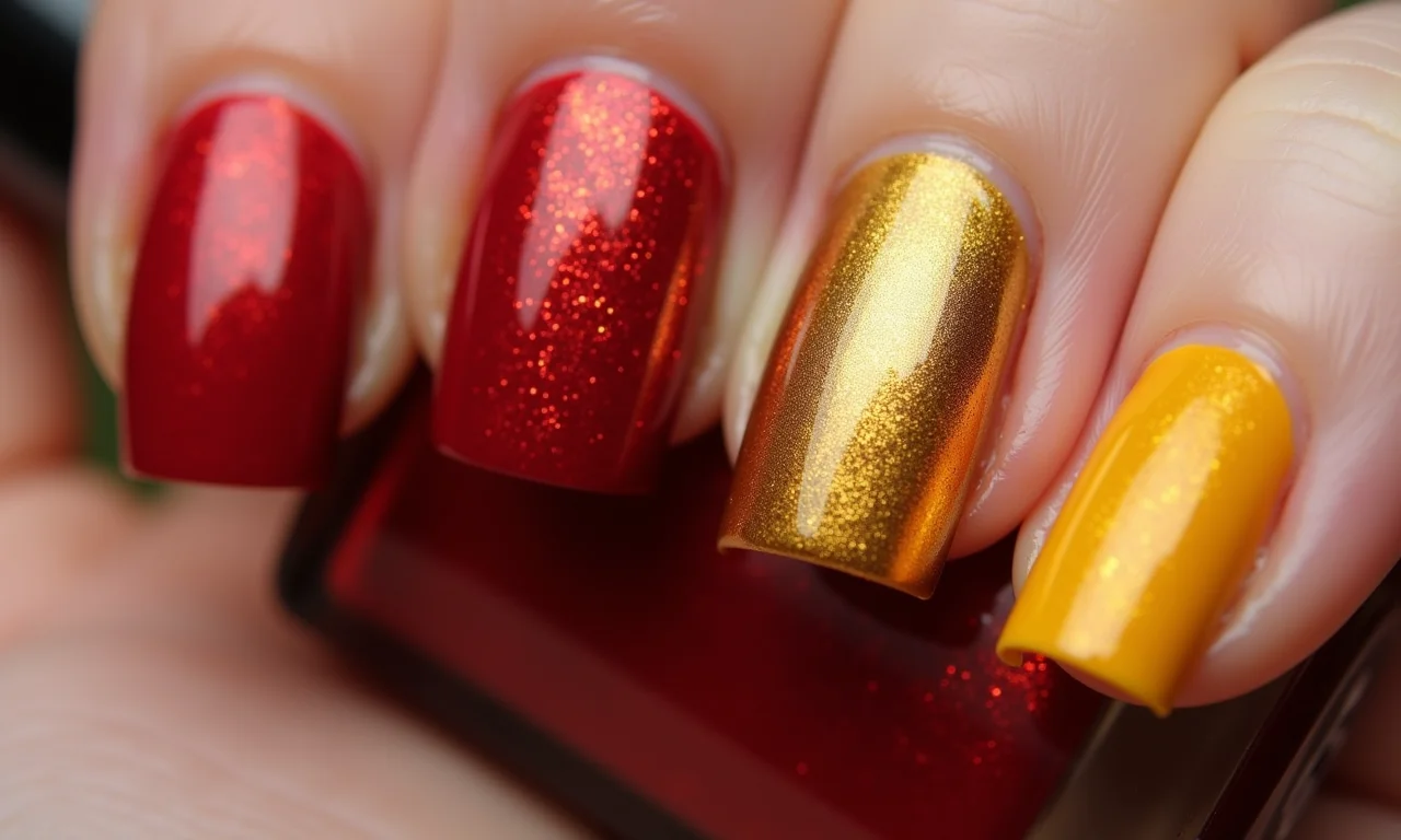 Melhor cor de esmalte para representar a Grifinória.