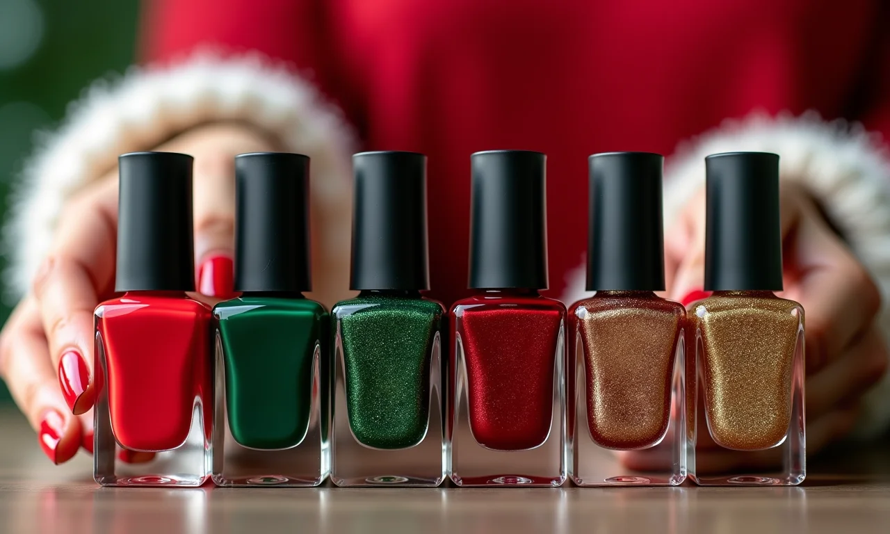 Melhores esmaltes para unhas decoradas natalinas.