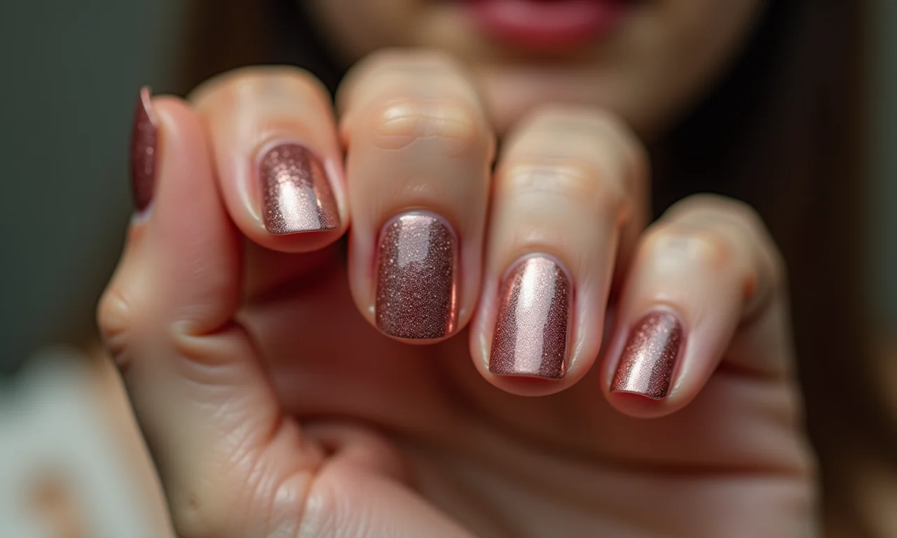 Mix de texturas em unhas curtas: efeito moderno.