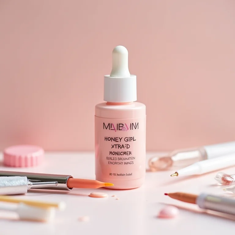 Monomer Xtrad da Honey Girl: essencial para a aplicação das unhas de porcelana