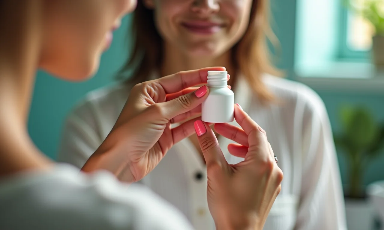 Mulher aplicando álcool em gel para remover esmalte.