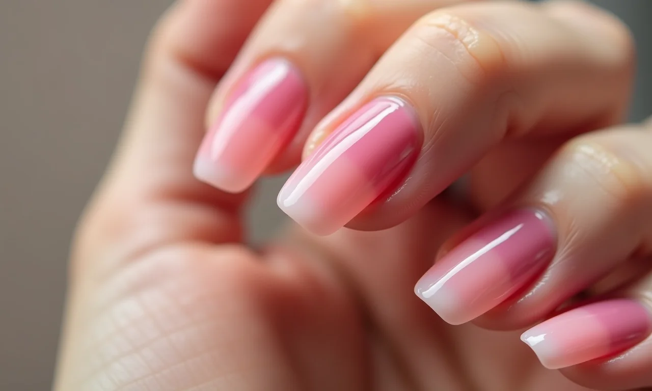Ombré elegante em unhas de gel.