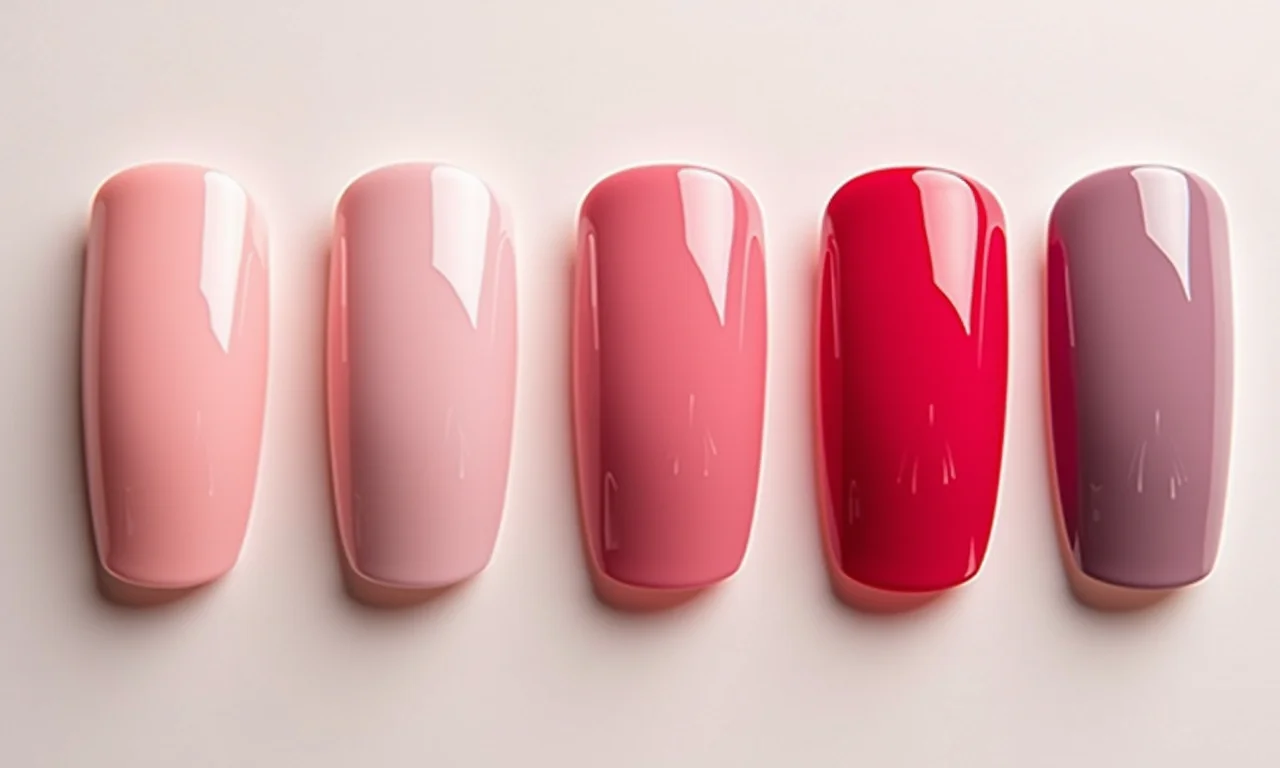 Paleta de cores de esmaltes para casamento.