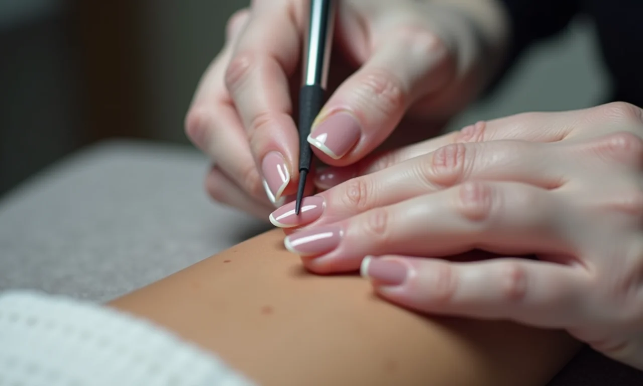 Passo a passo da aplicação de unhas de fibra de vidro.