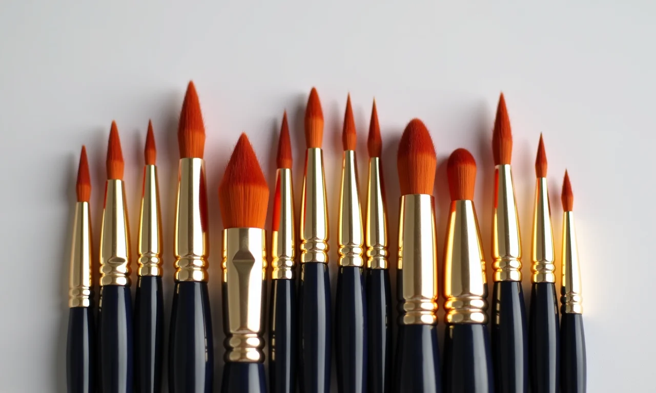 Pincéis Condor para nail art com tinta de tecido.