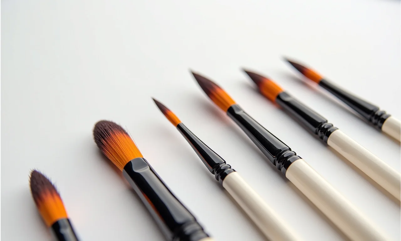 Pincéis para nail art da Kolinsky, ferramentas de precisão.