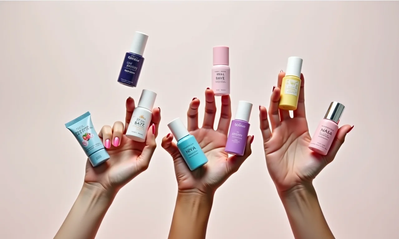 Produtos de secagem rápida para unhas.