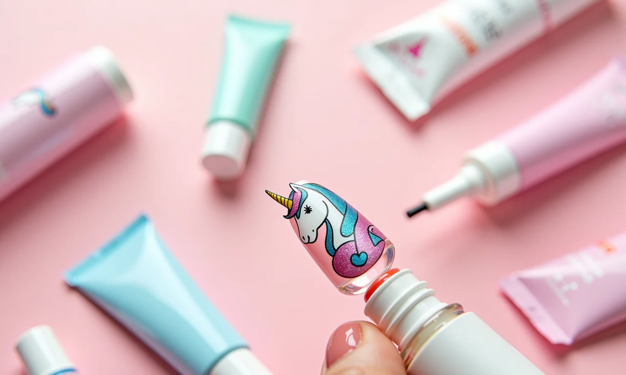 Produtos para manutenção e cuidados das unhas de unicórnio