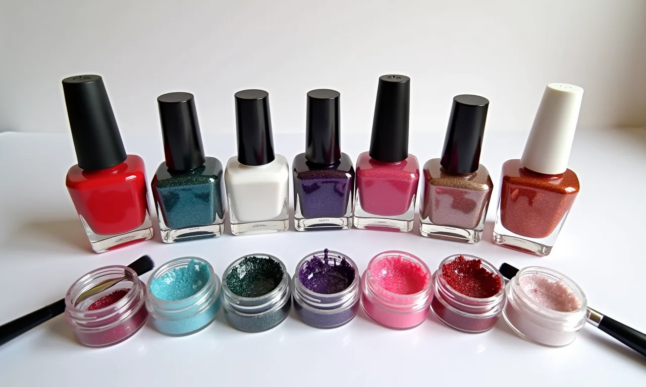 Produtos que eu amo para unhas com glitter.