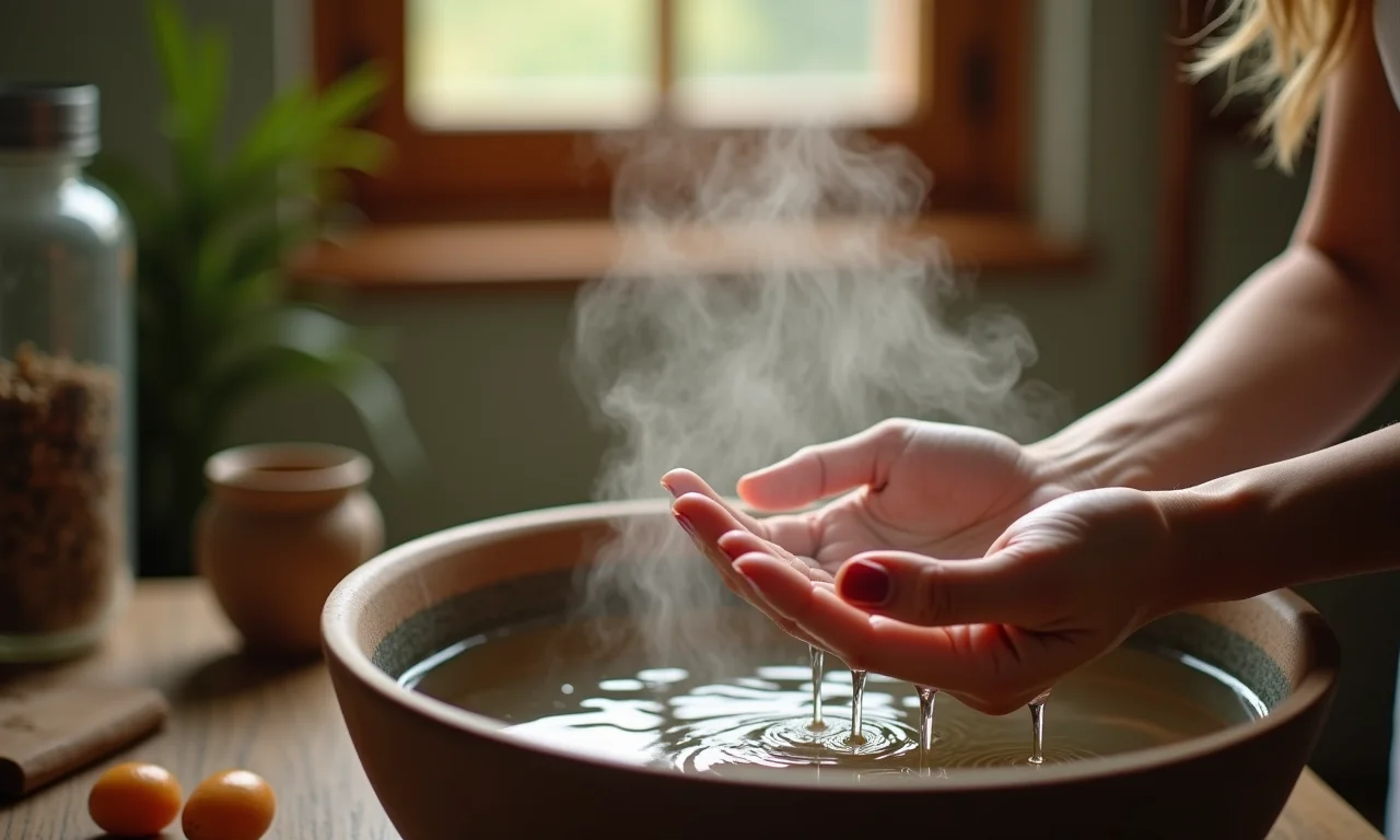 Remoção de esmalte em gel com água quente.
