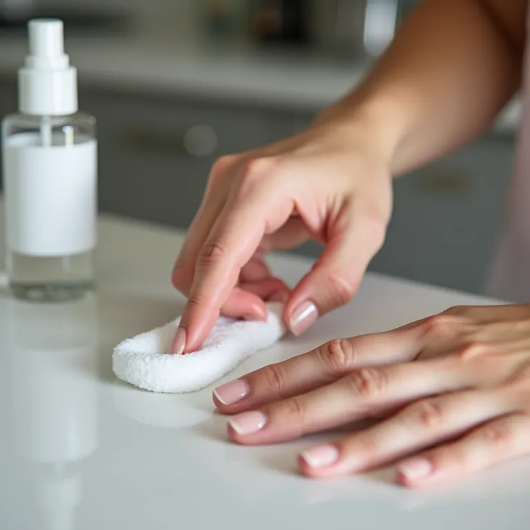 Removendo esmalte com vinagre branco