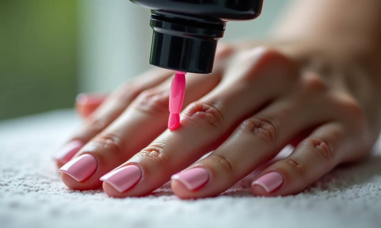 Secador de esmalte de ar em ação.