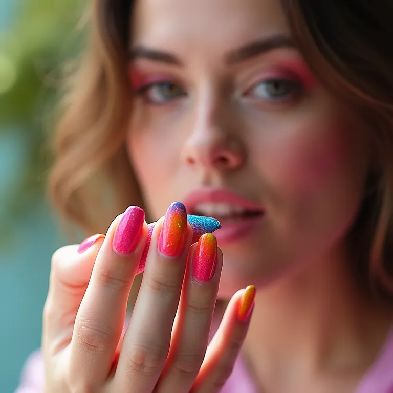 Sombra neon como pigmento.