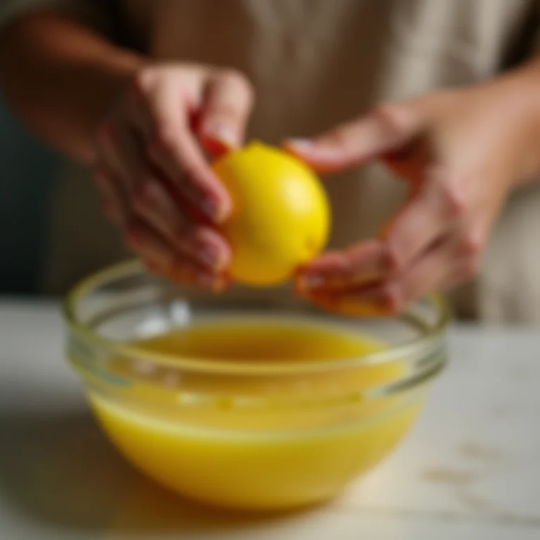 Suco de limão para clarear unhas
