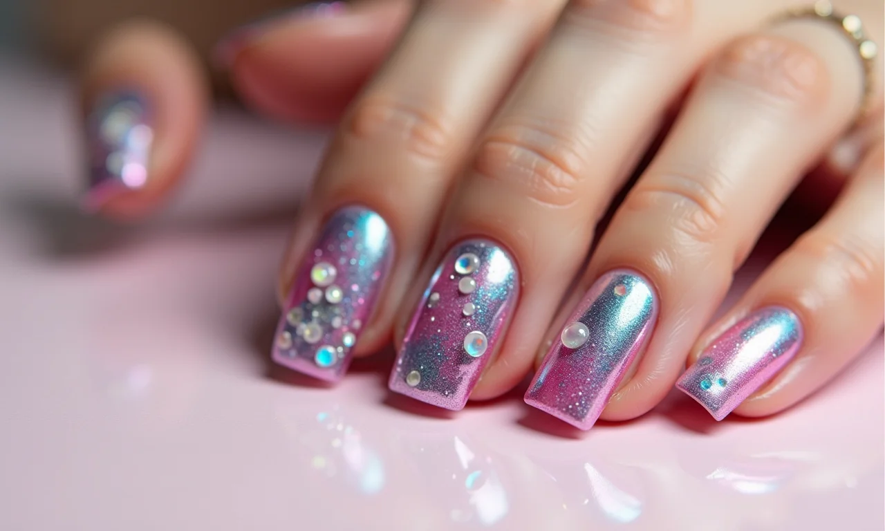Superfície ideal para decorações artísticas em unhas de gel.