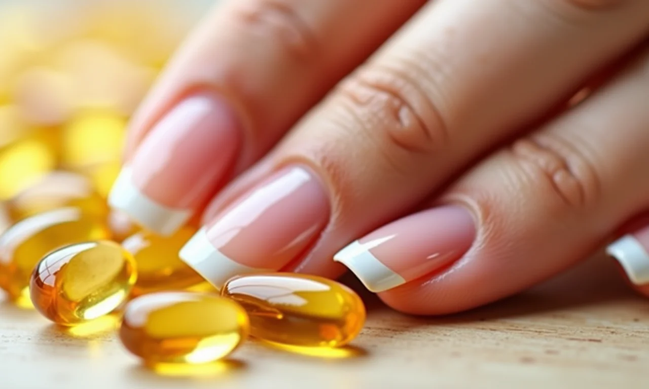 Suplementos vitamínicos para unhas saudáveis.
