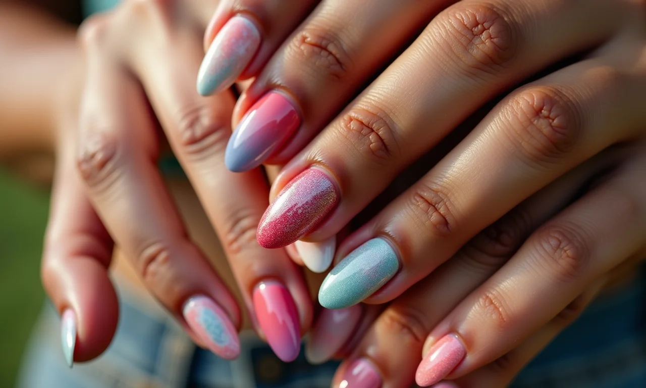 Tendências de unhas decoradas 2026 com diversas cores e estilos.