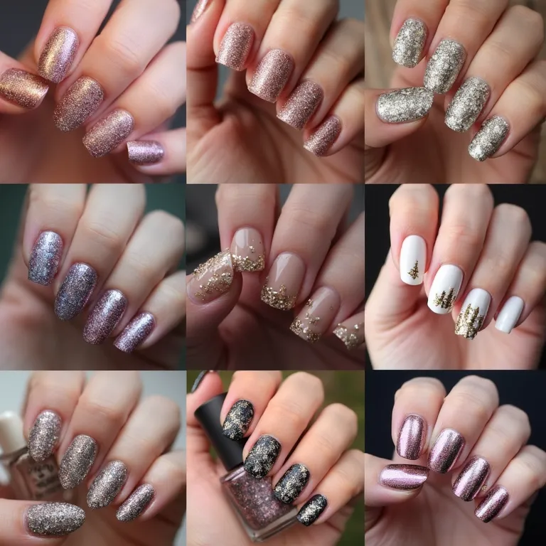 Tendências de unhas decoradas para o Réveillon 2024.