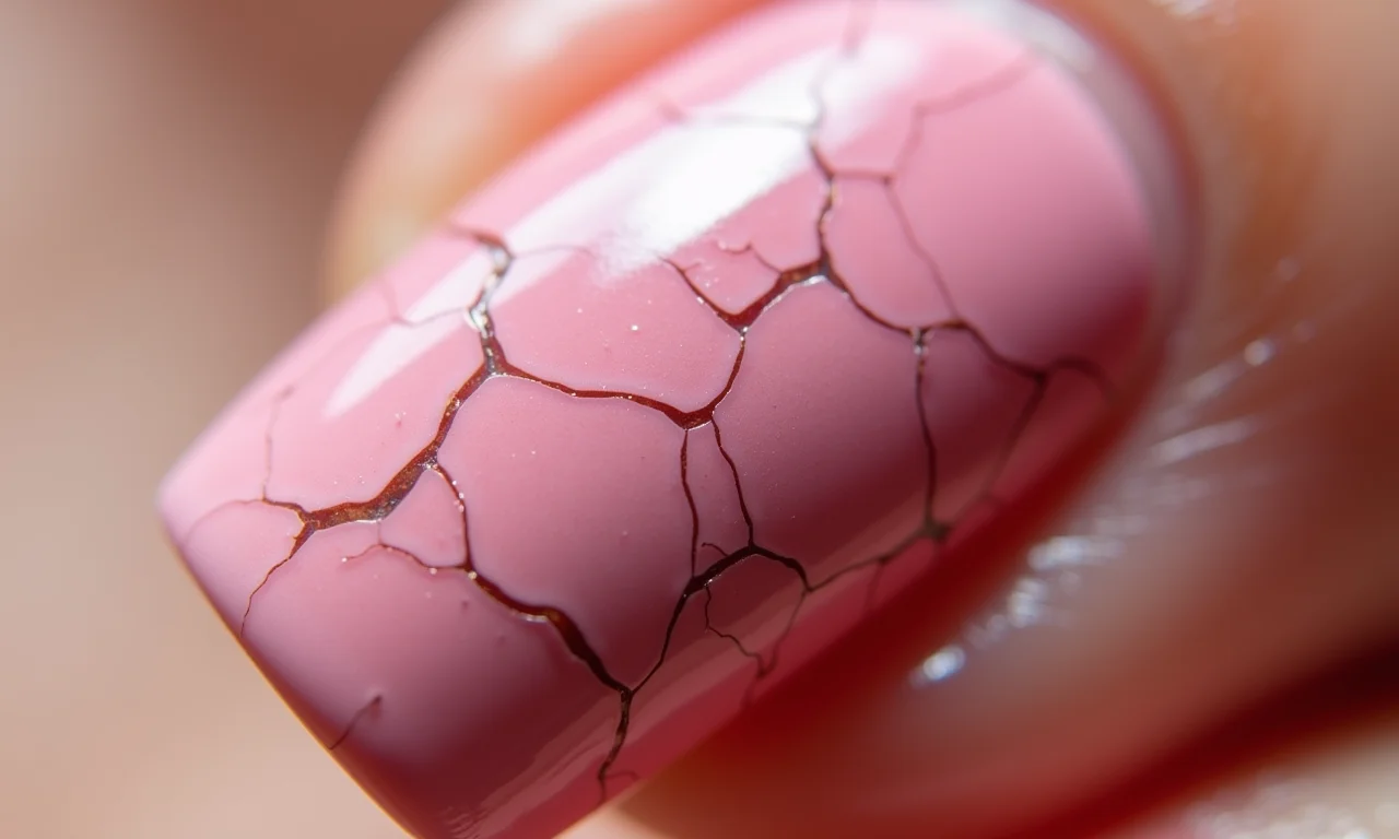 Textura de esmalte craquelado e separado, indicando deterioração.