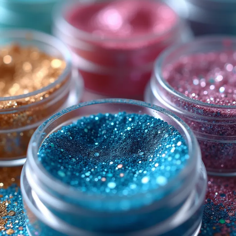 Tipos de glitter para usar nas unhas no Réveillon.