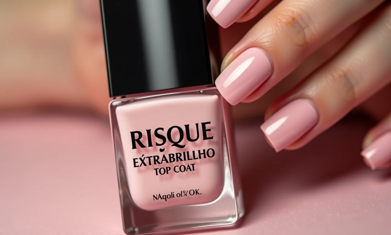 Top Coat Extrabrilho da Risqué: o toque final para suas unhas.