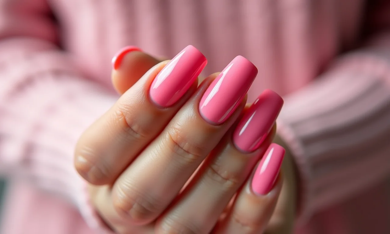 Top coat selante Uv Led Nail Bonito em unhas de fibra de vidro.