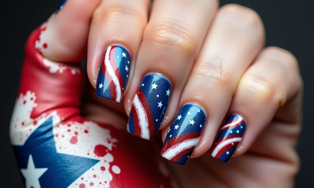 Unha abstrata Capitão América.