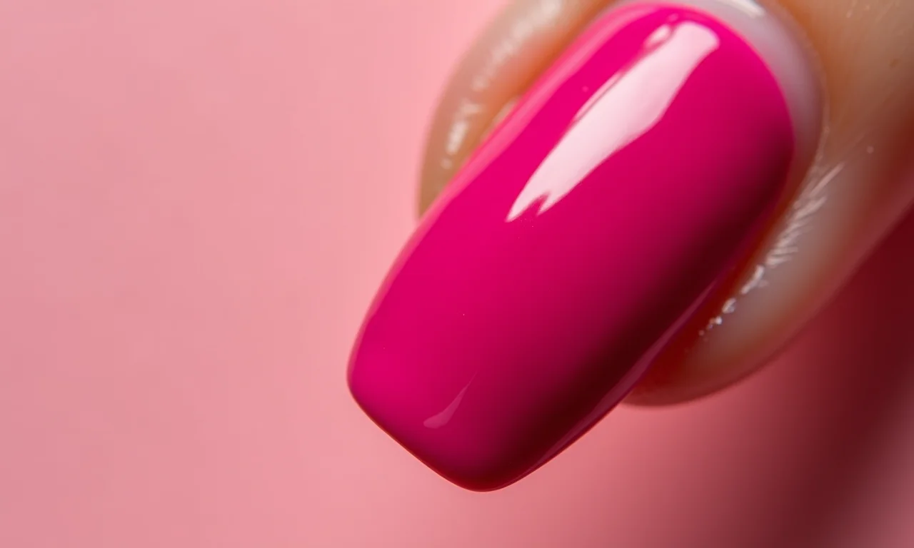 Unhas almond rosa pink vibrante.