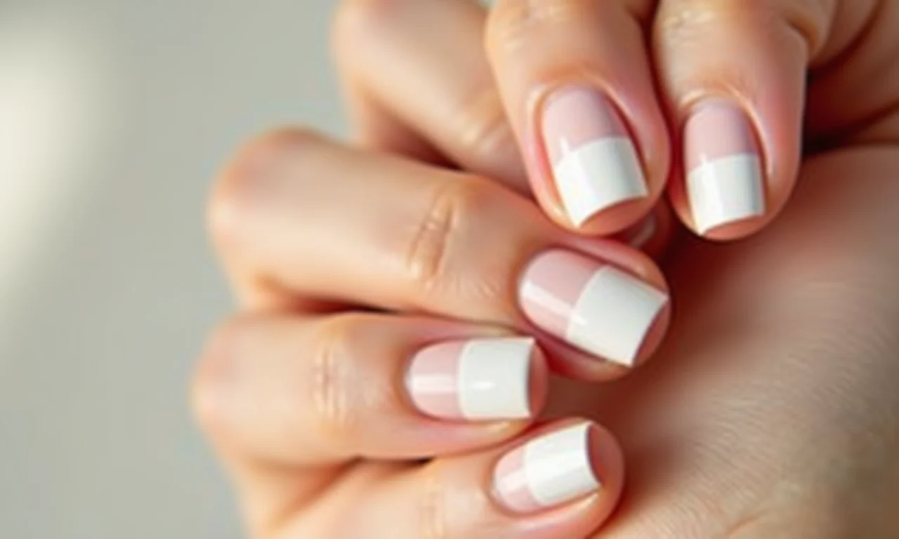 Unhas babyboomer em gel com efeito natural.