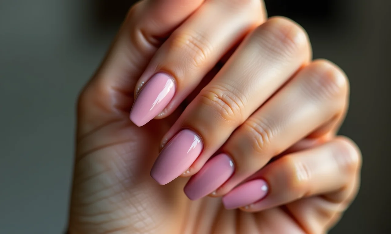 Unhas blindadas com gel, com acabamento brilhante e duradouro.