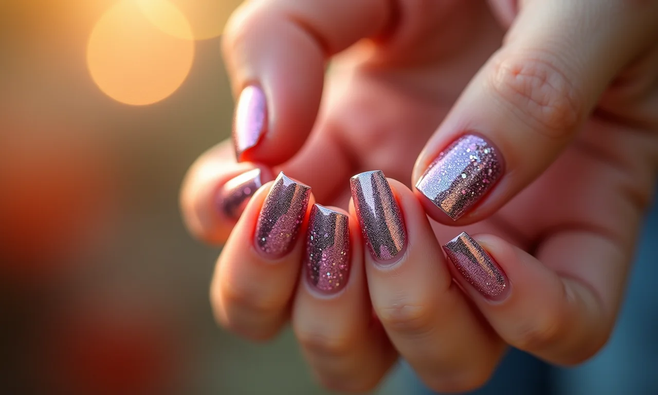 Unhas com glitter e brilhos para homens.