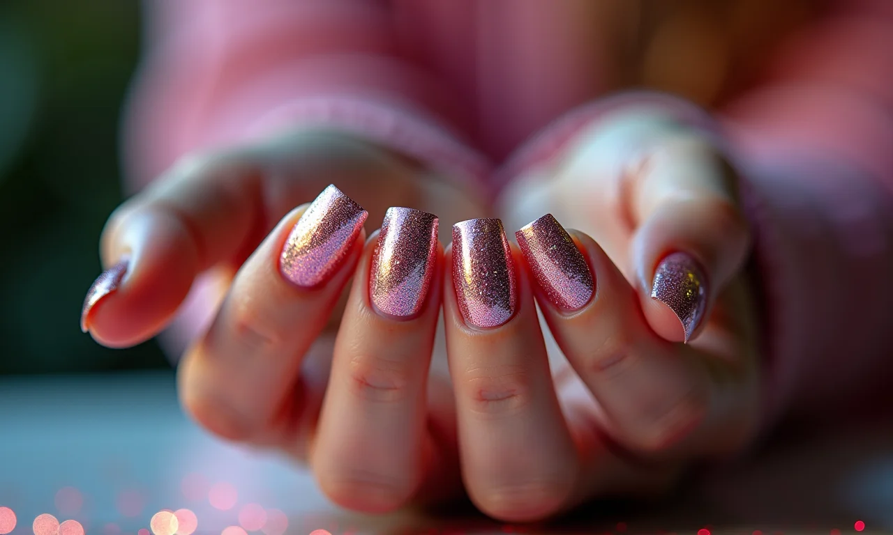 Unhas com glitter para um visual cheio de brilho e glamour.